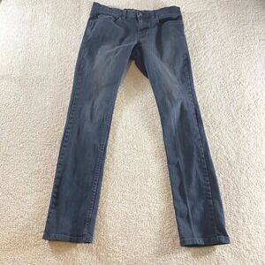 Rude Super Skinny Jeans Mens 32x30 Faded Black Excellent Stretch Denim Pants